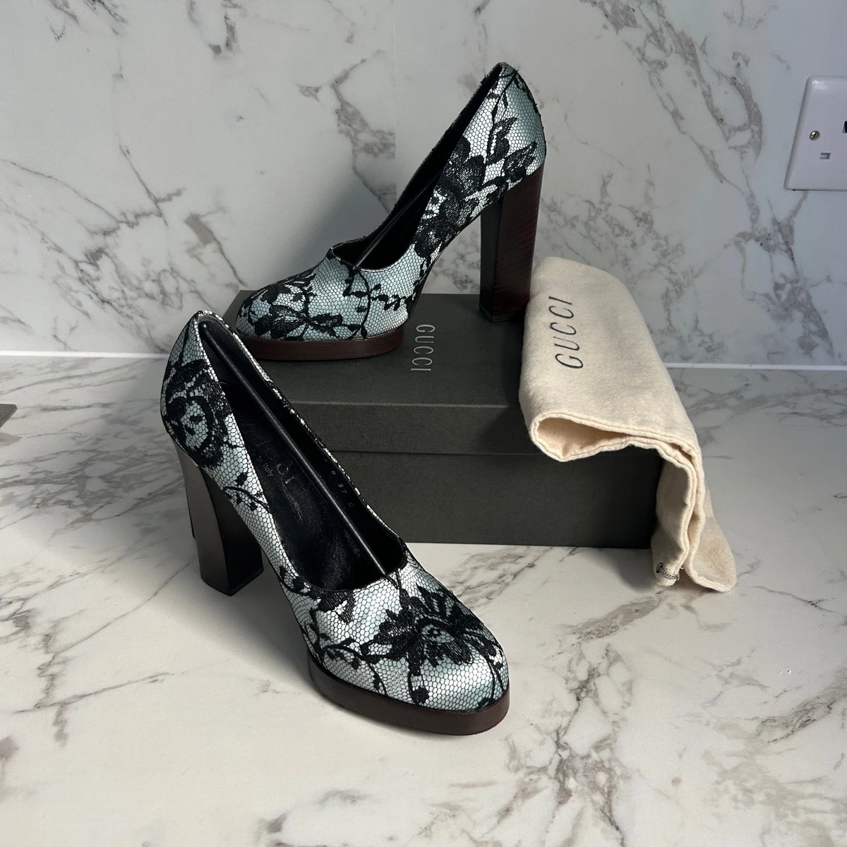 Gucci Floral Block Heels for Women for sale | eBay
