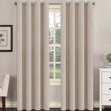 H.VERSAILTEX Blackout Curtain Thermal Insulated Window Treatment 52"x108" Fog