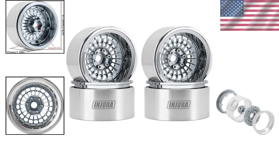 VS4-10 Gen8 RC Crawler Car Wheels - Offset -10mm - Image 2 of 4