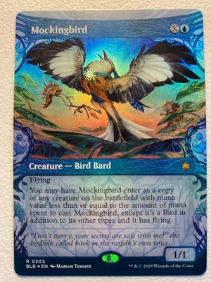 MTG 1x FOIL SHOWCASE Mockingbird # 305 Bloomburrow Magic the Gathering x1 NM