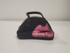RARO Victoria's Secret Mini Cartera Ángel Llavero Anillo Bolso Dije Negro Rosa Labios