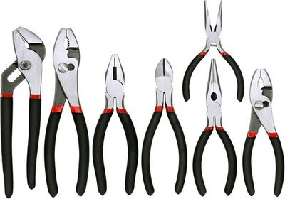 #ad 7pcs. Pliers and Wrench Set Craftsman Hand Tools Linesman Hardened Cutting Edges $28.99