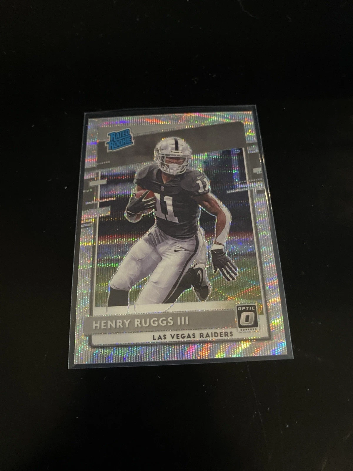 Henry Ruggs III 2020 Panini Optic Silver Wave Prizm /199 RC Raiders 158 PWE