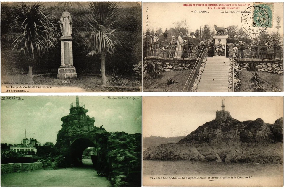 CATHOLIC STATUES RELIGION FRANCE 700 Vintage Postcards mostly pre-1940 (L5777) - Image 4 of 4