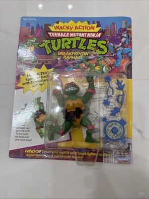 Vintage 1989 WACKY ACTION BREAKFIGHTIN' RAPHAEL - NIP TMNT Figure