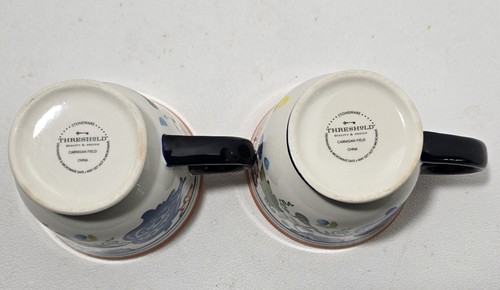 Threshold Carnigan Field Multicolor Floral Stoneware Coffee Mug Cup Set Of 2 - Picture 6 of 7