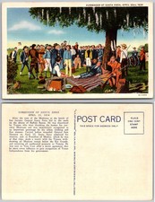 Surrender Santa Anna Battle Scene Postcard