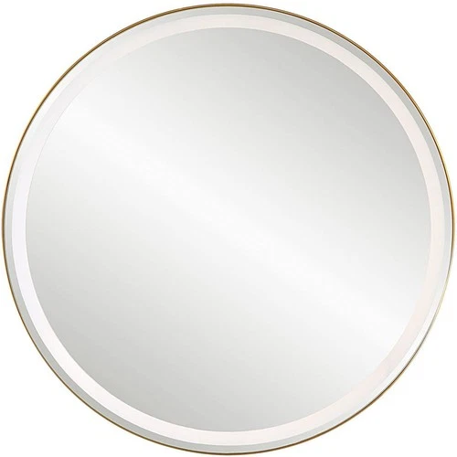 Uttermost 09947 Crofton 32 X 32 inch Plated Brushed Brass LED Lighted Mirror - Picture 4 of 11