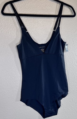 NWT Vince Camuto Size Large Shapewear Stretch Black V-Neck Bodysuit - Picture 1 of 9