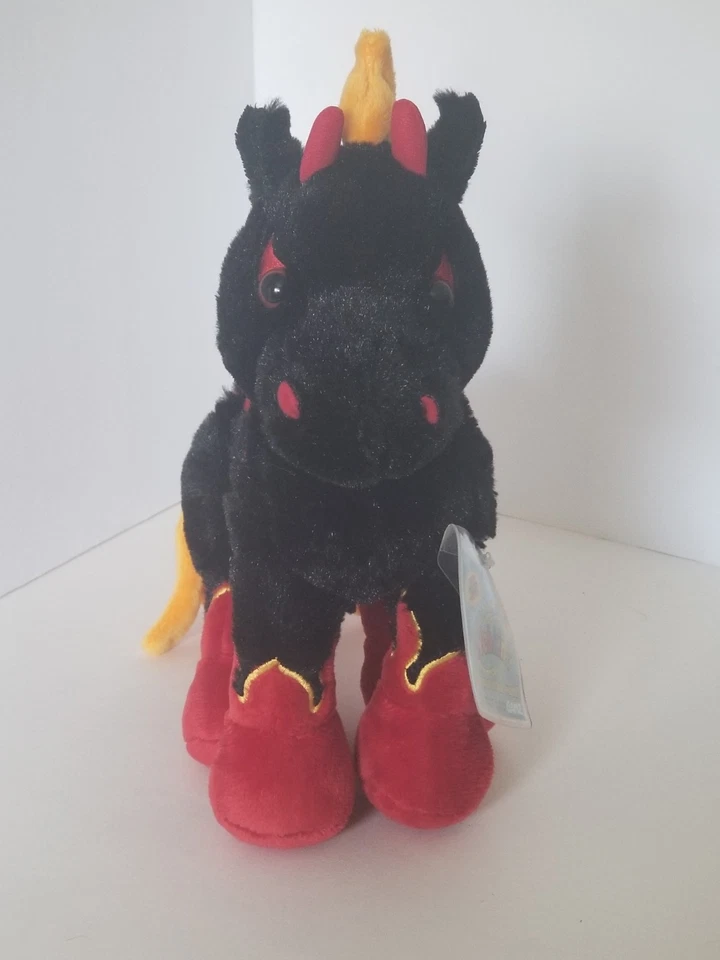 NEW Webkinz Night Mare HM398 RARE RETIRED plush w/ SEALED CODE black red horse - Image 3 of 3