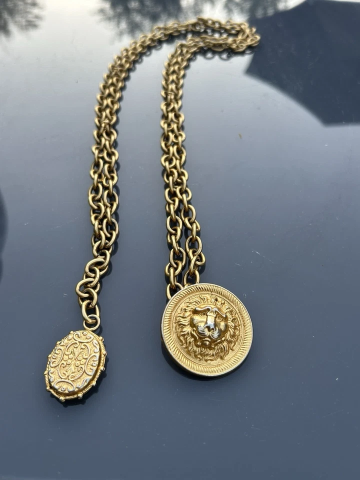 Andrew Spingarn Cinturón/Collar Cabeza de León RARO Wow  Foto 3 de 4