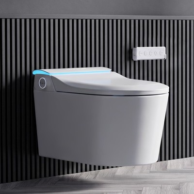 Wall-mounted Smart Toilet, Automatic Lid Opening, No Water Pressure Limitation