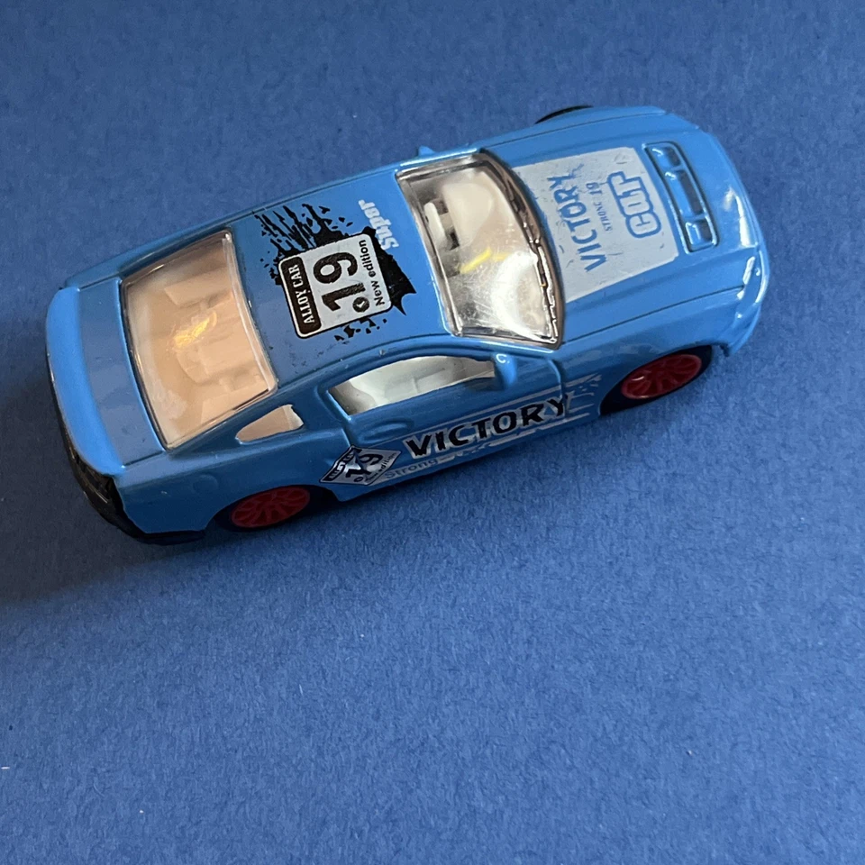 MACCHININA AUTO MODELLINO - 7 X 3 CM - ALLOY CAR N. 19 CELESTE VICTORY STRONG  - Immagine 4 di 4