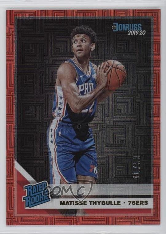 2019 Panini Donruss Rated Red Infinite 10/99 Matisse Thybulle #219 Rookie RC 5yi