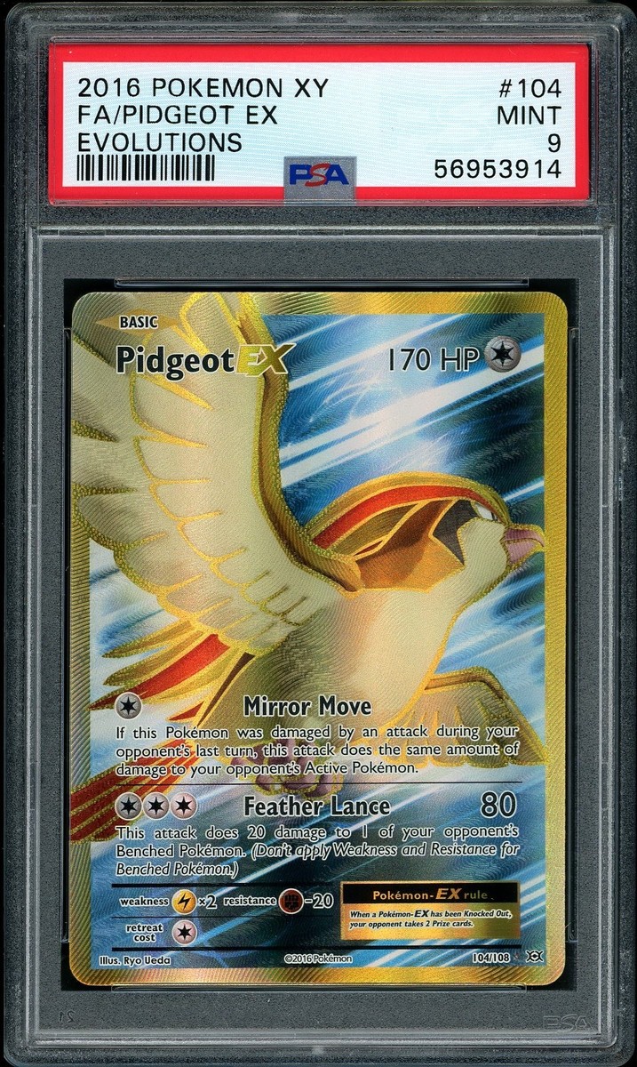 2016 Pokemon XY Evolutions Pidgeot EX Full Art #104 PSA 9 MINT | eBay