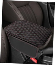 Car Center Console Cover,Car Accessories,Arm Rest Cover for Black with Red Line
