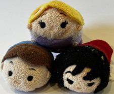 Disney Tsum Tsum Rapunzel Flynn Rider Mother Gothel Mini Plush Lot of 3