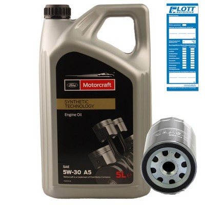 Original Ford Ölfilter + 5L Ford Motorcraft 5W-30 Motoröl WSS-M2C913-D