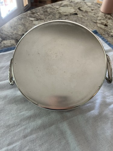 Silverplated Oven To Table Round Covered Dish Chafing Serving Bowl Italy - Afbeelding 9 van 9