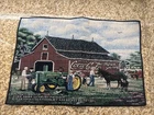 One VTG Coca Cola Tapestry Placemat 1997 John Deere Farm Horse