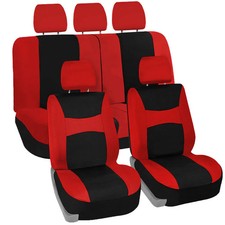 Fh Group Universal Fit Cloth Car Seat Cover For Suv Van Split Bench - Full Set