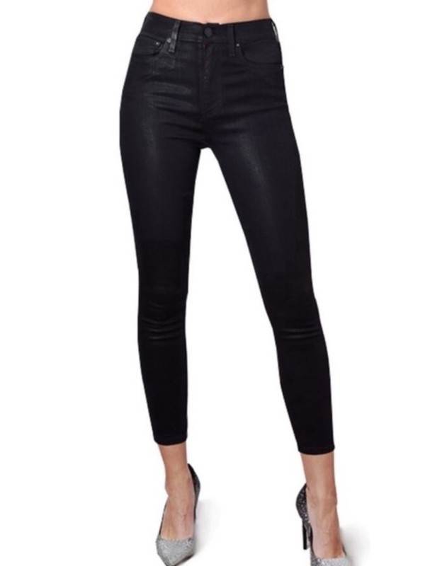 Alice + Olivia Good High Rise Ankle Jean Black Size 26