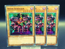 Yugioh Playset 3x Byser-Schocker OP024 DE014/ Common/ NM/ EXC/ Deutsch