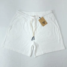 OAS White Cuba Terry Cloth After Swim Cabana Vacation Shorts Mens Size XL