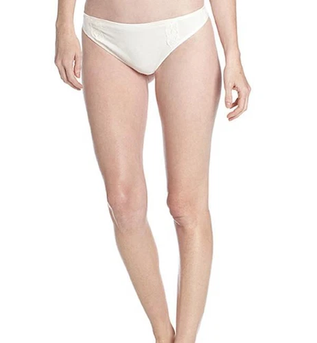 Organic Basics Thong Panty in White by Brook There NWOT