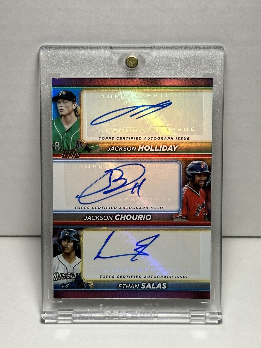 2024 Topps Pro Debut Baseball Holliday Chourio Salas Triple Auto 