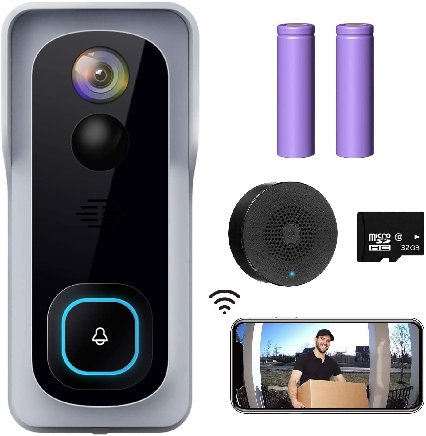 Video Doorbell Camera Wireless Doorbell Camera with Chime New!!!-image