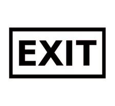 Exit Sign Decal Die Cut Vinyl Sticker Door Wall Window Glass Business Store Shop