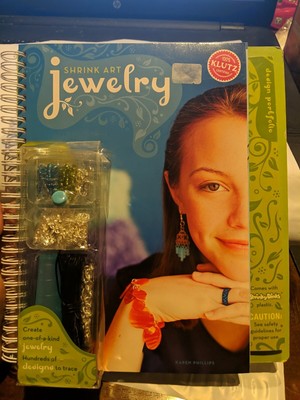 NEW KLUTZ Shrink Art Jewelry Book Shrink Art Jewelry Book Kit-, Phillips, Karen,