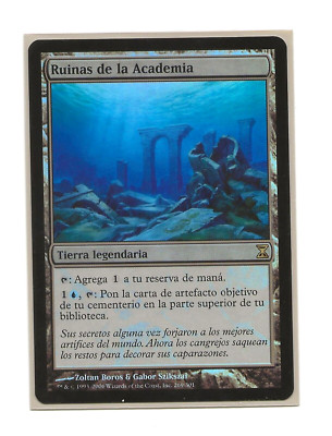 ACADEMY RUINS FOIL MTG Spanish Time Spiral Ruinas de la Academia Near Mint Magic