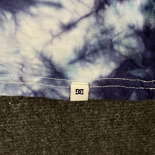DC Shoes Mens Large Short Sleeve T-Shirt AOP Blue Tie Dye Graphic Heritage Fit - Picture 4 of 12