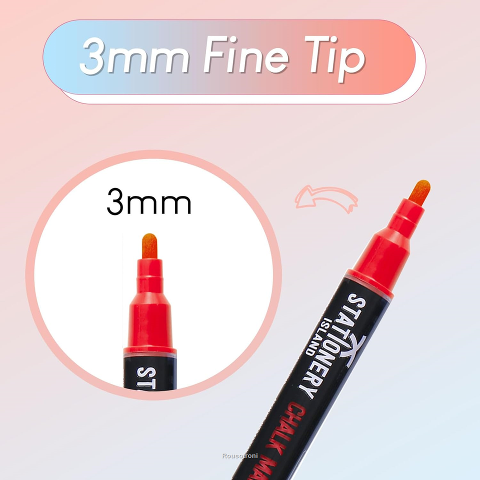 STATIONERY ISLAND Chalk Pens for blackboard, Liquid Chalk Markers for