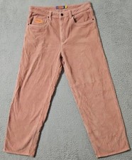 Empyre Relax Corduroy Pants Men's 32x29 Pink Baggy Straight Skater 90s Y2K Retro