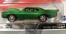 JOHNNY LIGHTNING GTO -  GREEN 1971 PONTIAC GTO PRO STREET 1/64 Free Shipping