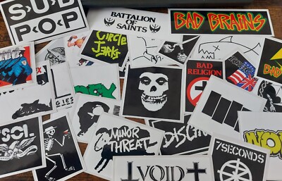 Punk & Hardcore Guitar / Case / Skateboard / Vinyl Stickers  V.4