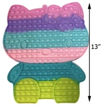 Giant Pastel Kitty Pops up Fidget Toy