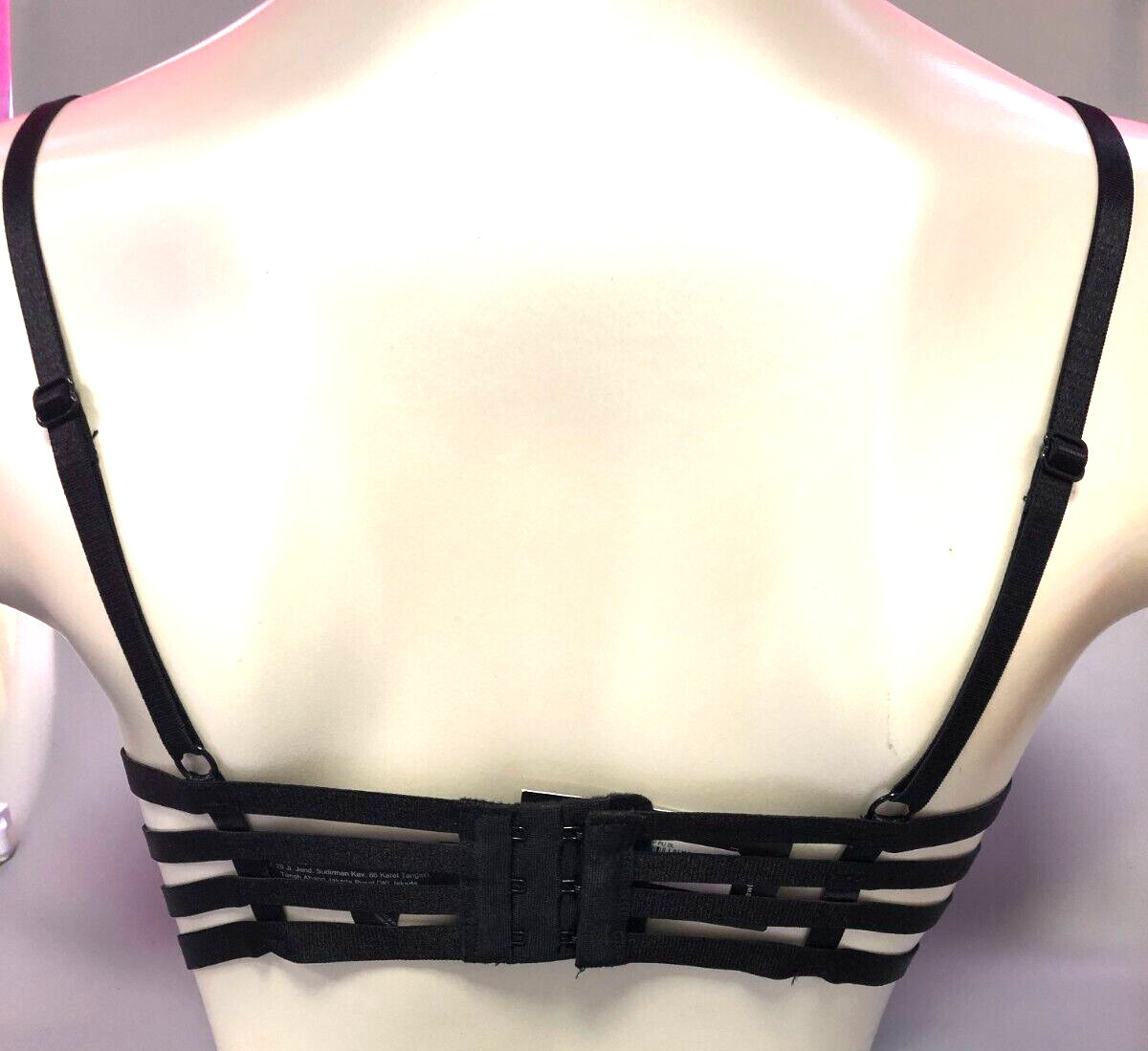 New Look Bra 36C Black/Nude Geo Lace Underwired Padded New with Tags image 2