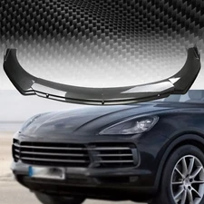 Carbon Fiber Front Bumper Lip Spoiler+Splitter Kit For Porsche Cayenne