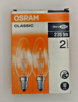 2X Osram 64541 B E14 20W~25W Klar Classic B GlüHlampe Kerze DIMMBAR- Kein Led!
