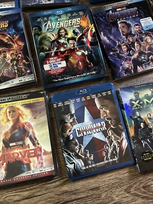 Marvel MCU (4K UHD Blu Ray DVD) 20 Movie Lot Avengers