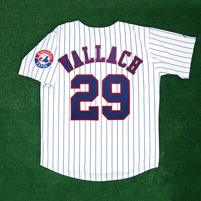Tim Wallach Montreal Expos Home w/ Team Patch White Jersey Men's (M-2XL)