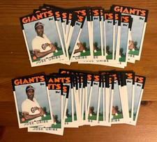 Lot of 47-  Topps San Francisco Giants Baseball Card #12 Jose Uribe