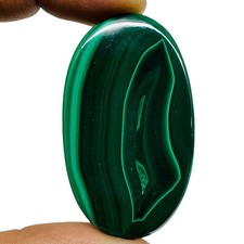 92.20 Cts Natural Malachite 50x30mm Oval Cabochon Loose Pendant Size Gemstone