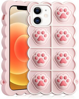 iPhone 12 / 12 Pro Handyhülle Schutzhülle Push Pop Bubble Fidget Toy Pfote
