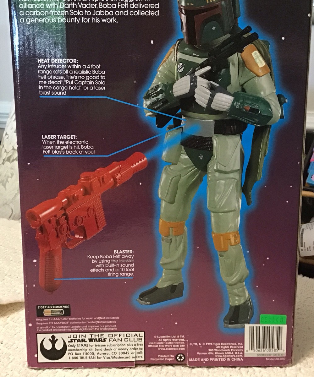 Tiger Electronics Star Wars BOBA FETT Room Alarm with Laser Target