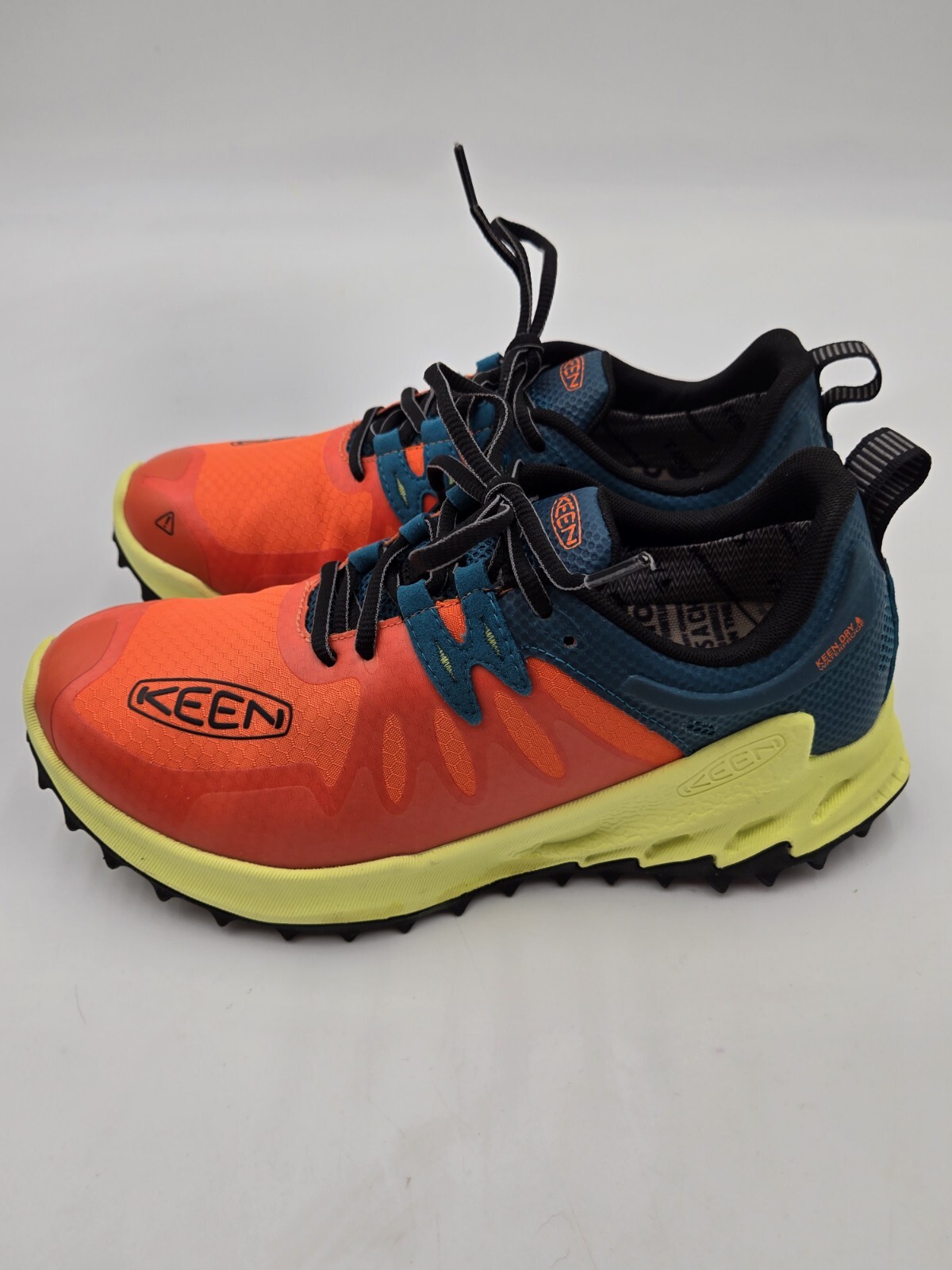 Scarpe da trekking impermeabili Keen da uomo taglia 7 5 Zionic Scarlet Ibis Deep Lagoon